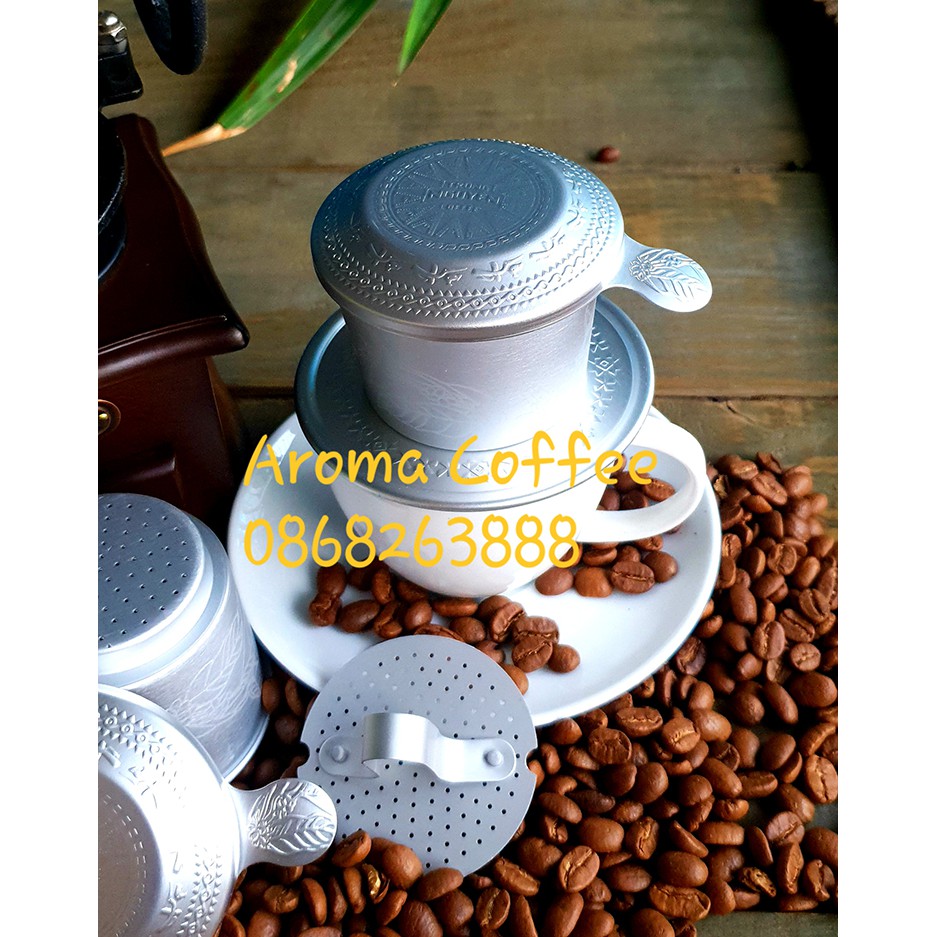 ComBo 10 Phin pha cà phê Trung Nguyên hoa văn Trống Đồng - Phin cafe nhôm cao cấp
