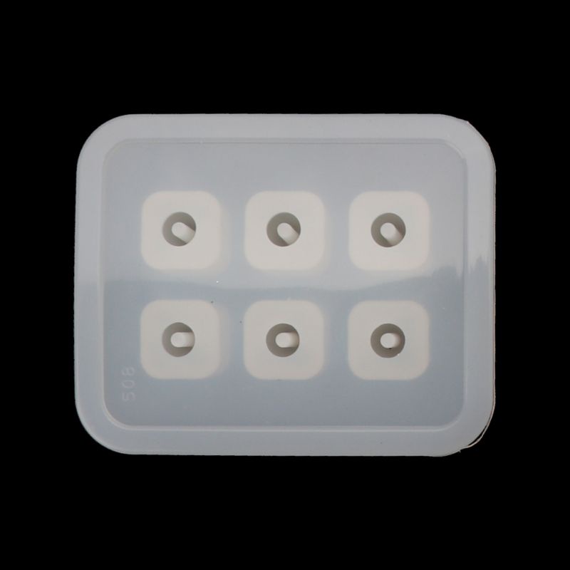 Khuôn Silicone 6 Ngăn Tạo Hình Làm Mặt Trang Sức Thủ Công 3D