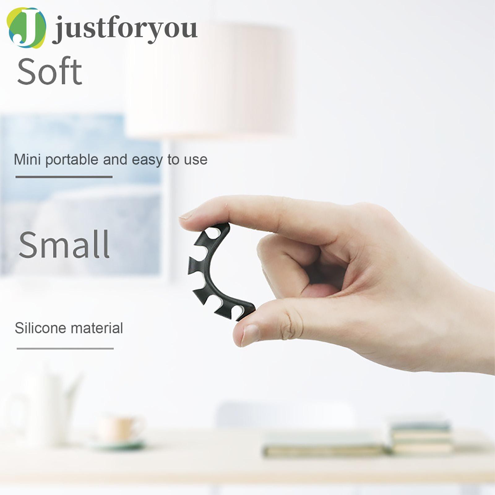 Justforyou Cable Holder Clips Silicone Power Cord Organizer Cable Management 5 Pack