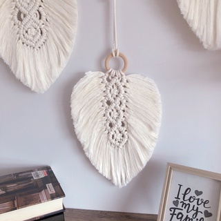 Lá tết macrame treo tường trang trí decor