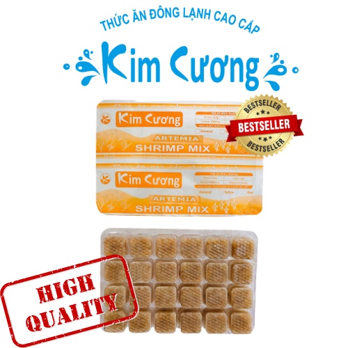 Artemia KIM CƯƠNG_dạng vỉ/110g_[Vĩnh Châu]_thức ăn chăm sóc cho cá cảnh_an toàn bể cá_thú vui thủy sinh_7 màu_betta_koi.