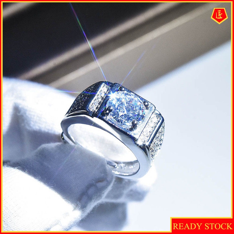 Thời Trang Nhẫn Nam Mạ Ruby Pt950