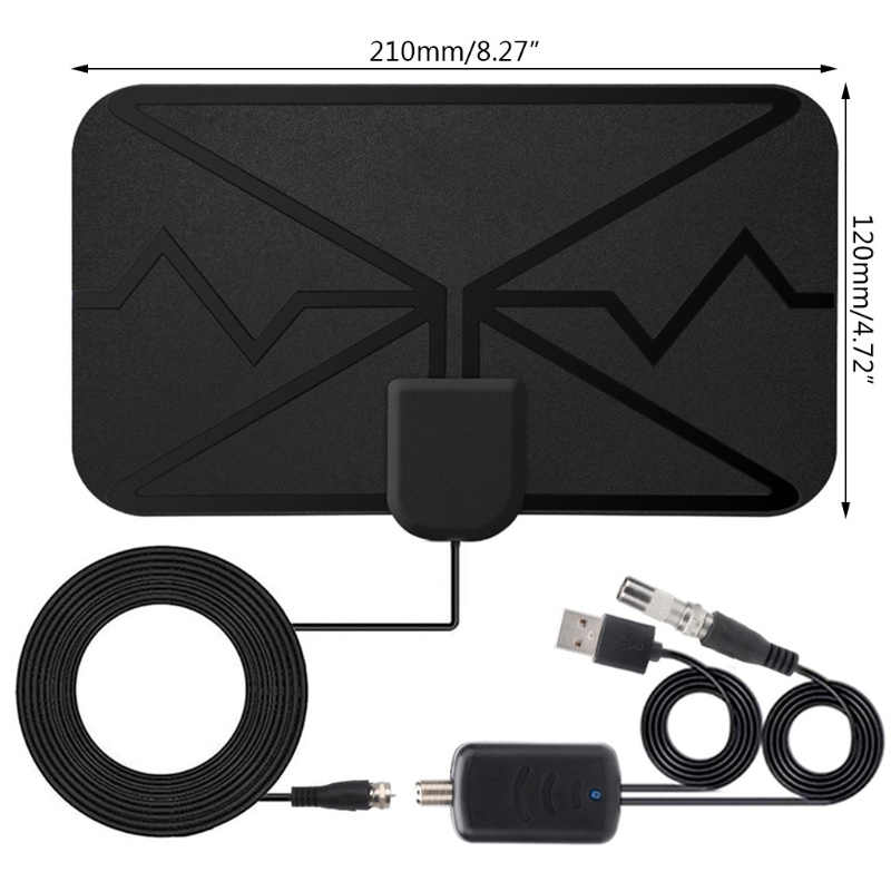Anten TV kỹ thuật số DVB-T2 HDTV 4K 3600 dặm có bộ khuếch đại trong nhà tăng cường tín hiệu truyền hình kênh