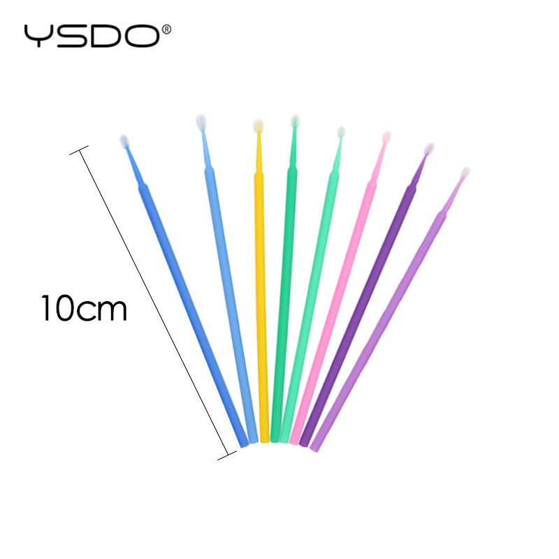 Set 100 Tăm Bông Nối Mi Dùng Một Lần Tay Cầm Dài Tiện Lợi