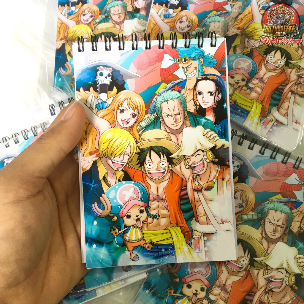 Sổ tay One Piece Nhóm Luffy Mũ Rơm, Zoro, Sanji, usopp, chopper, Nami, Robin, Franky, Brook (AoThunGameVn)
