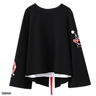 Áo phông họa tiết Nhật Bản cải ruy băng