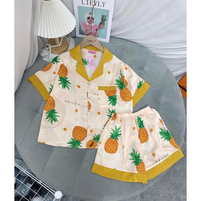 BỘ NGỦ - ĐỒ NGỦ pijama tay cộc đùi lụa mango cao cấp loại 1