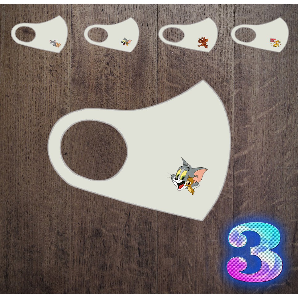 Tom And Jerry - Khau Trang Hình Tom And Jerry - Vải 2 Lớp Kháng Khuẩn Chống Bụi Mịn | BigBuy360 - bigbuy360.vn