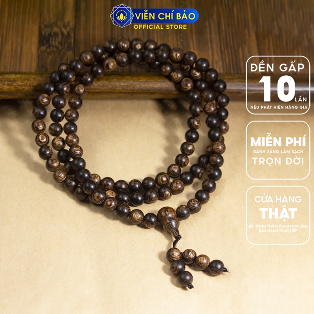 Vòng tay Trầm hương sánh chìm 108 hạt thời trang phụ kiện trang sức thương hiệu Viễn Chí Bảo V000746-V000764