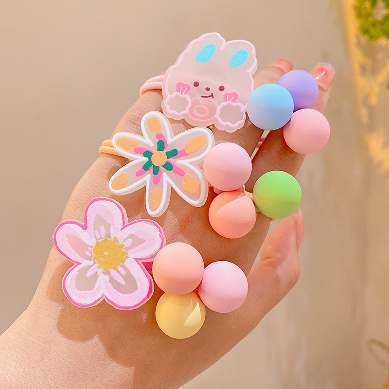 Dây Cột Tóc Co Giãn Hình Nơ Hoạt Hình Dễ Thương Cho Bé Gái