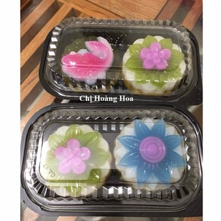 10 Hộp nhựa đế đen HT17  kích thước 25 x 13 x 3cm đựng bánh trung thu 200gr - Plastic box
