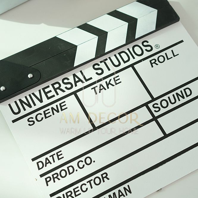 Bảng cắt cảnh quay phim Clapper Board nhiếp ảnh decor trang trí đạo cụ chụp ảnh - AM Decor