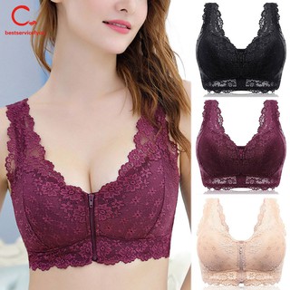 Áo Ngực Ren Có Dây Kéo Trước Ngực Gợi Cảm