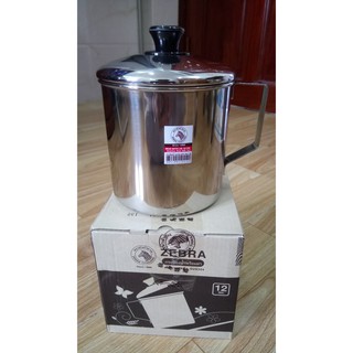 Ca Inox 304 có nắp đậy size 12 - Zebra - 1500ml