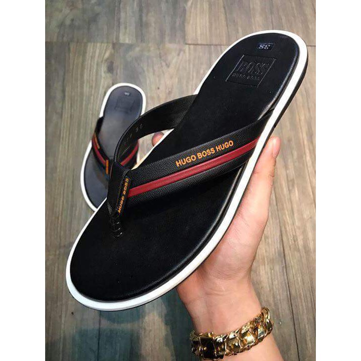 DÉP KẸP NAM HG ĐEN VIỀN ĐỎ