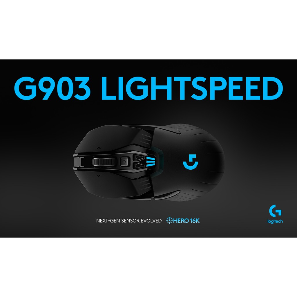 Chuột chơi game Logitech G903 Hero Lightspeed Wireless Gaming Black 2nd Full  phụ kiện