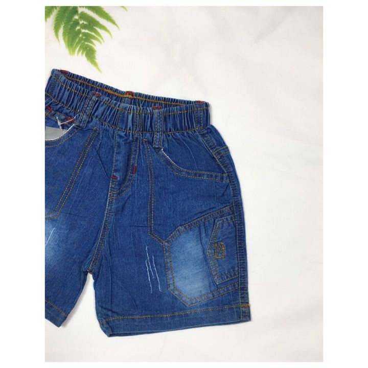 Quần short jean túi hộp 10-17kg  bé trai-  Quần short bé trai- Thun cotton jeans thoáng mát - Tomchuakids