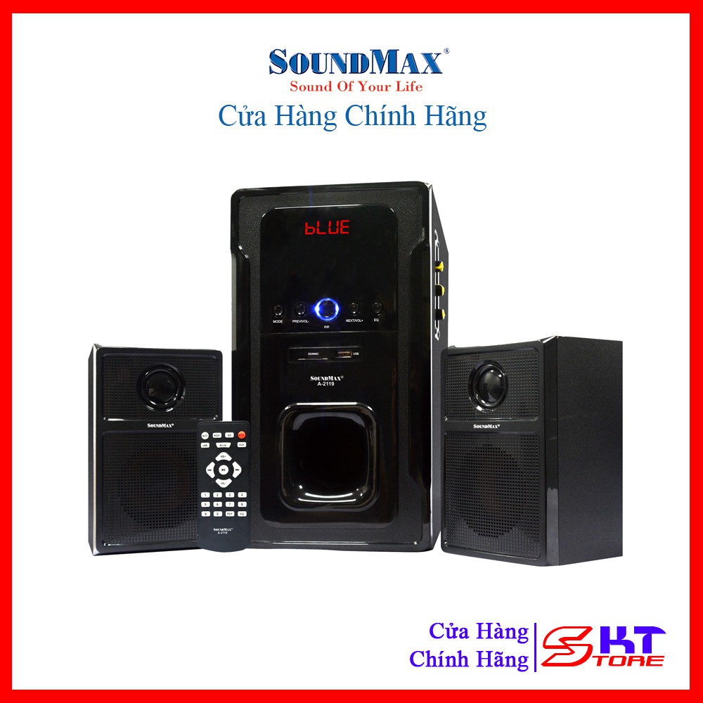 Loa Vi Tính Bluetooth SoundMax A2119 Hào Nhoáng Và Hiện Đại - Hàng Chính Hãng