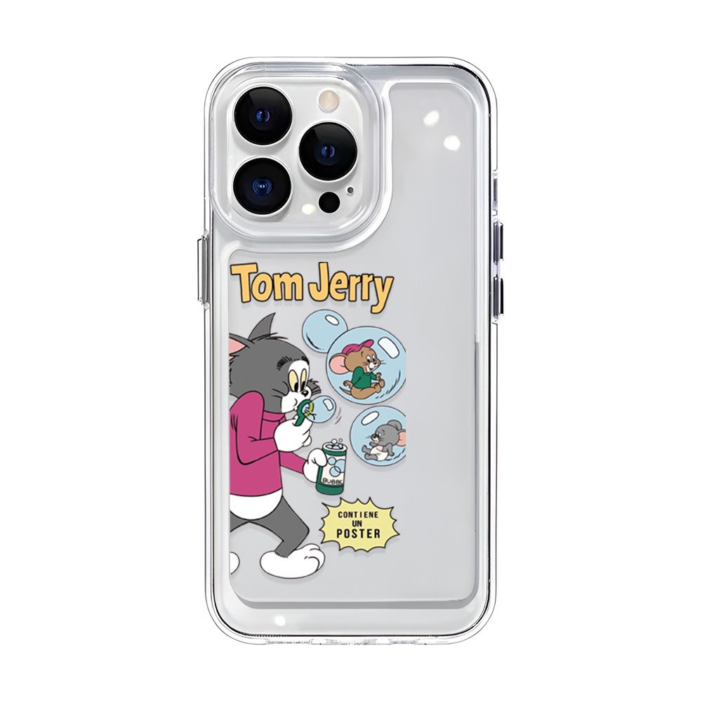 Ốp Điện Thoại Trong Suốt In Hình Mèo Và Chuột Vui Nhộn Cho iphone 14ProMax 14Plus 13 11 12 7Plus X XR