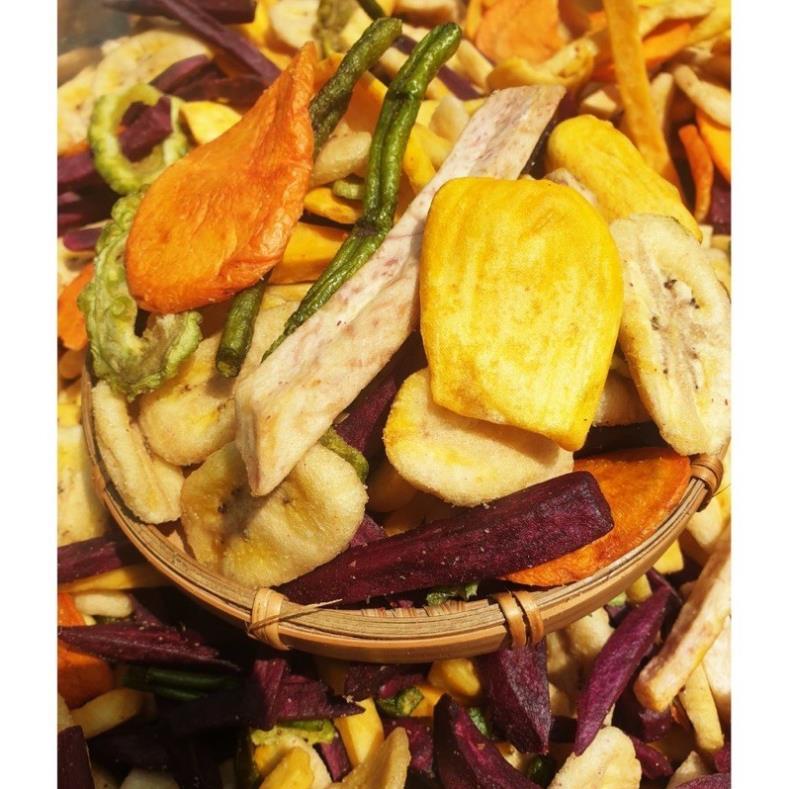 0.5Kg RAU QUẢ TRÁI CÂY SẤY GIÒN NGUYÊN 100%, HÀNG XUẤT KHẨU TỪ ĐƠN 50K,  Hàng ngon nhà làm