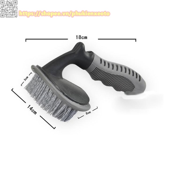 Bộ chổi cọ rửa vành lốp ô tô xe máy bàn chải vệ sinh bánh xe chuyên nghiệp