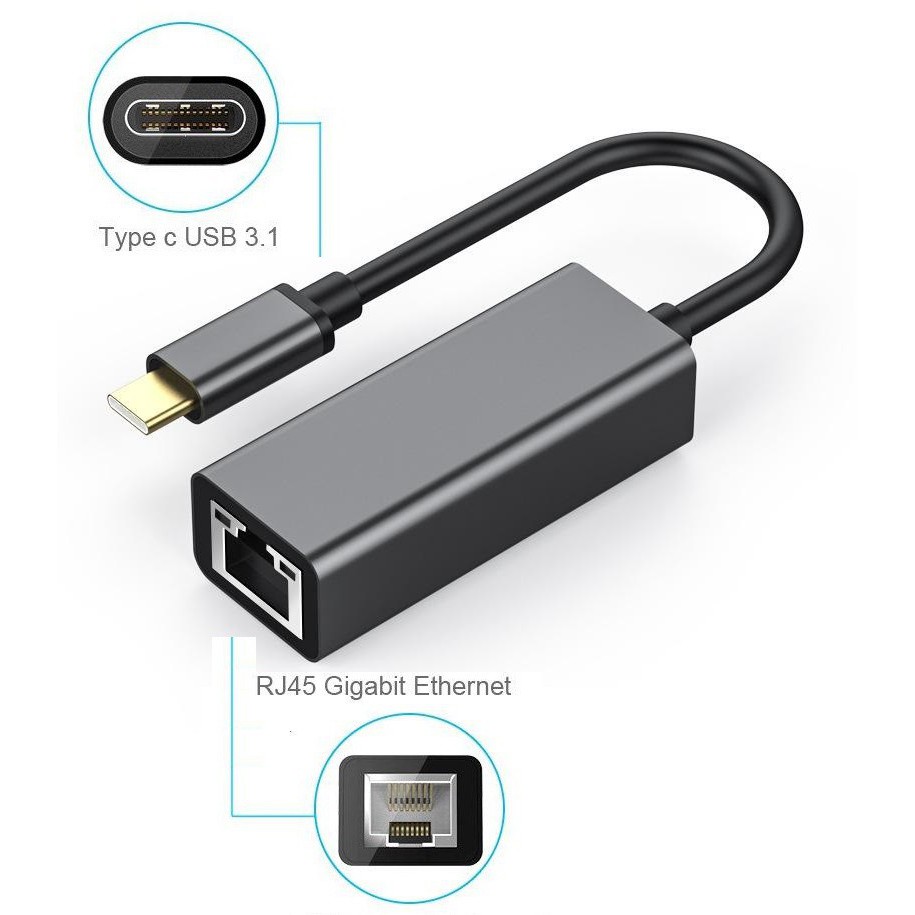 Cáp USB Type-C to Lan kết nối mạng internet cho Máy tính, Điện thoại | WebRaoVat - webraovat.net.vn