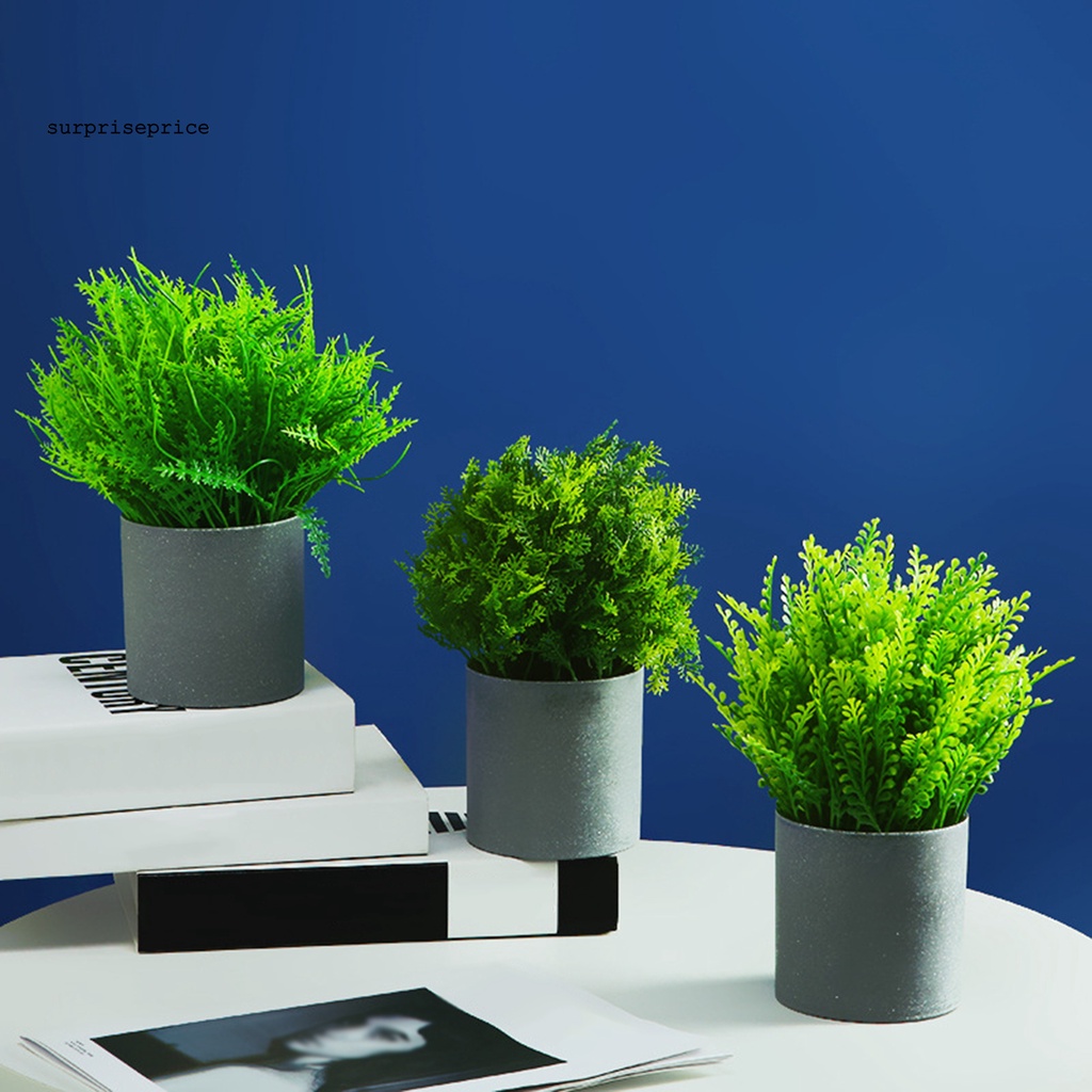Chậu Cây Giả Màu Xanh Lá Không Có Chất Lỏng Dùng Để Trang Trí Nhà