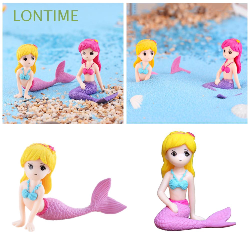 LONTIME 1PC Ornament Micro Landscape Mermaid Figurine Dollhouse Craft Home Decor