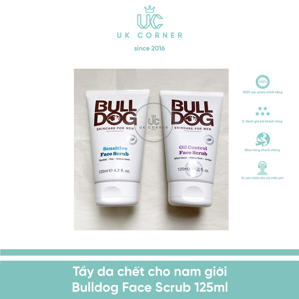 Tẩy da chết cho nam giới Bulldog Face Scrub 125ml