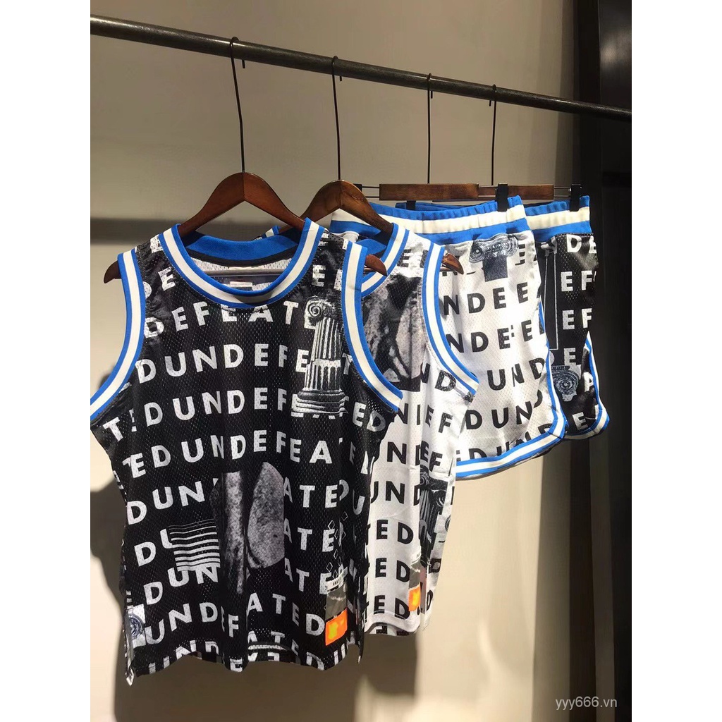 Áo thun/quần short thể thao in chữ UNDEFEATEDUnbeaten phong cách Hip Hop kiểu Mỹ thời trang nhanh khô