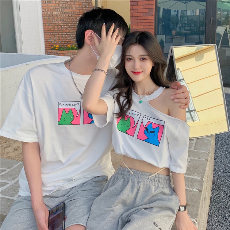 Áo Thun Trễ Vai Form Rộng Thời Trang Xinh Xắn Cho Nữ