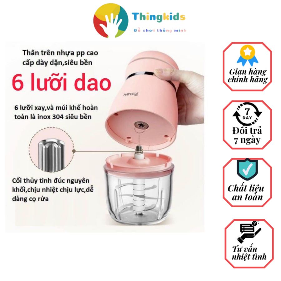 Máy Xay HATTIECS Đa Năng Phục Vụ Cho Bé Ăn Dặm, Dung tích 300ml - Thingkids