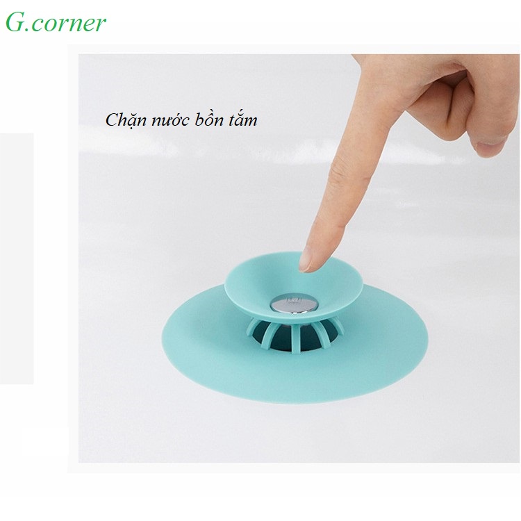 Nút Chặn Silicone Bồn Tắm, Bồn Rửa Mặt, Ngăn Mùi Cống Nhiều Màu Tiện Dụng