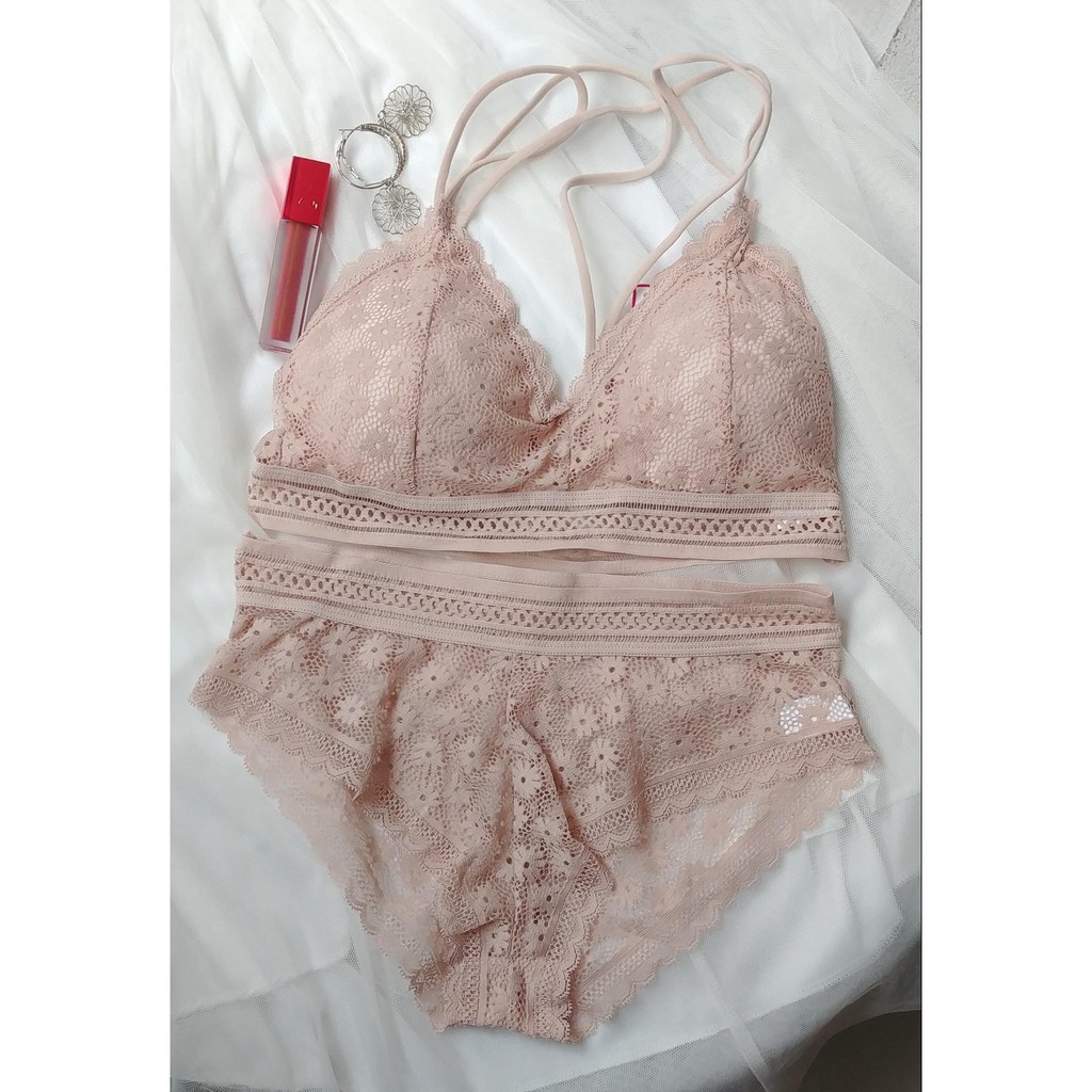 SET BRALETTE DAISY KIỂU PHÁP DÂY ĐAN CHÉO