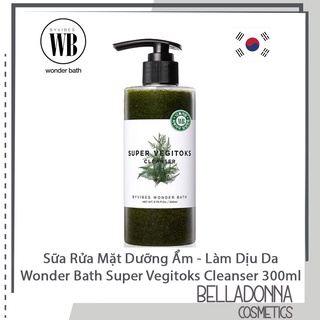 Sữa Rửa Mặt Rau Củ Giúp Dưỡng Ẩm, Làm Dịu Da Byvibes Super Vegitoks Cleanser 300ml #Màu Xanh