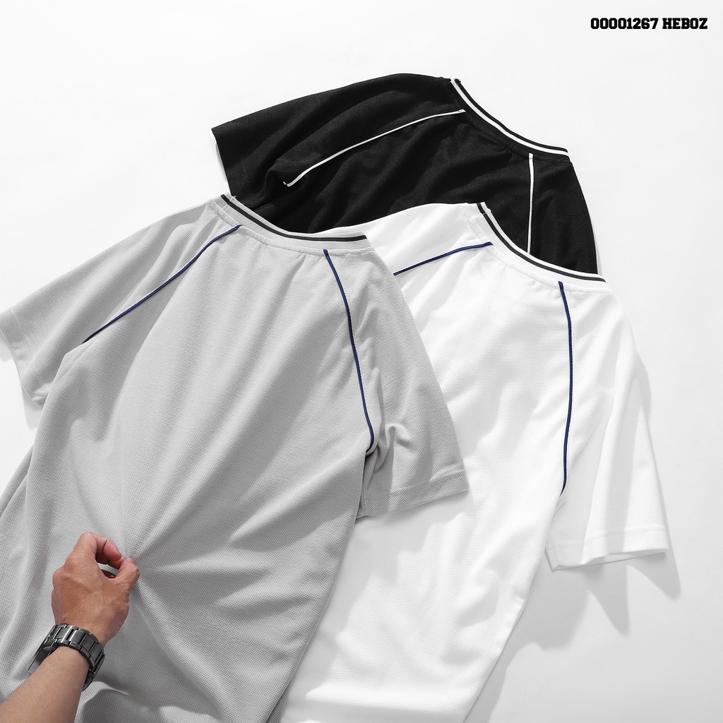 Áo thun nam Heboz cotton viền chỉ 3M , chất cotton cao cấp dày dặn - 00001267