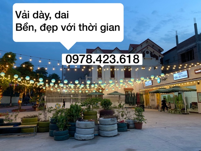 Đèn lồng VẢI LỤA Chống nước 30cm - 25cm - 20cm treo trang trí ngoài trời #5