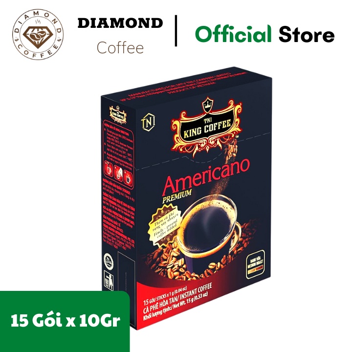 Cà Phê Hòa Tan Cao Cấp King Coffee Americano Premium (Hộp 15 gói x 1g)