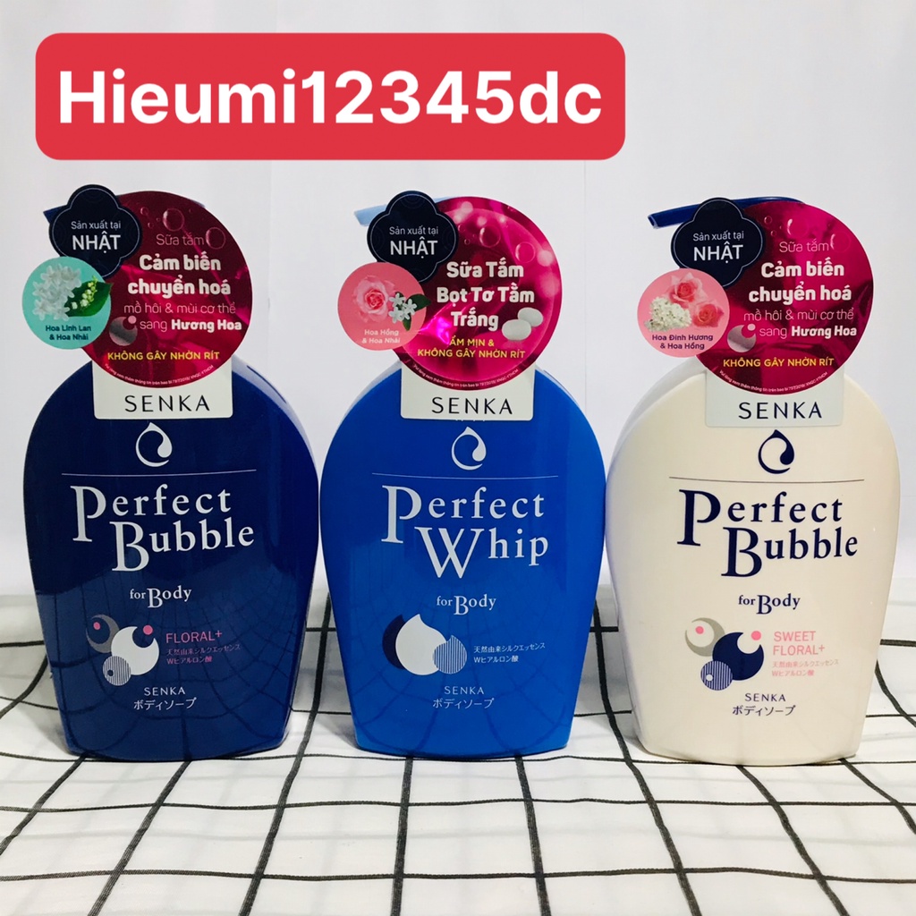 Sữa tắm dưỡng ẩm Senka Perfect Bubble for Body 500ml