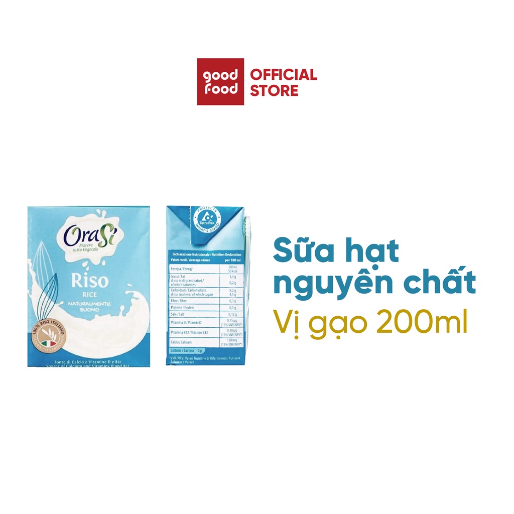 [Mã BMBAU50 giảm 7% đơn 99K] Lốc 4 hộp sữa gạo Orasi 4 200ml