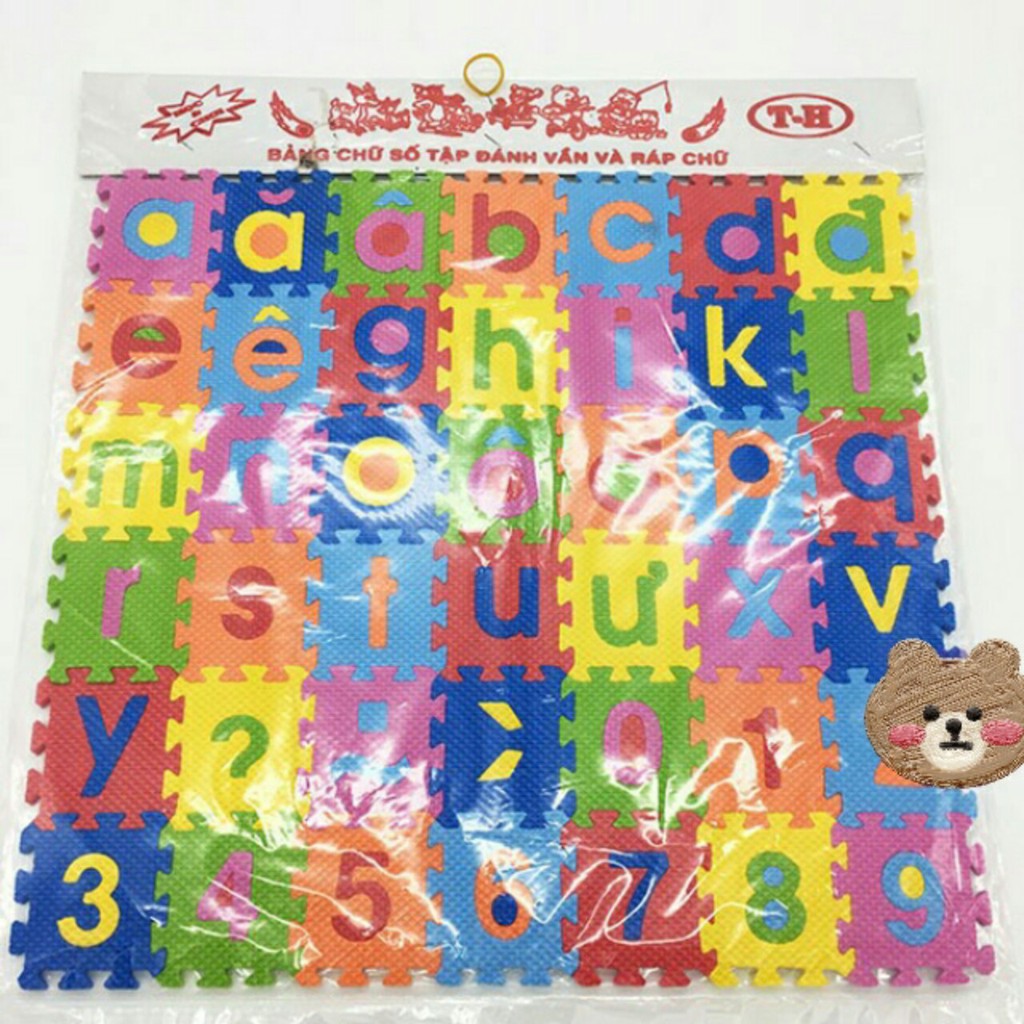 Đồ Chơi Ghép Chữ Cái và Chữ Số Cho Bé (Size 36x33x0,5cm)