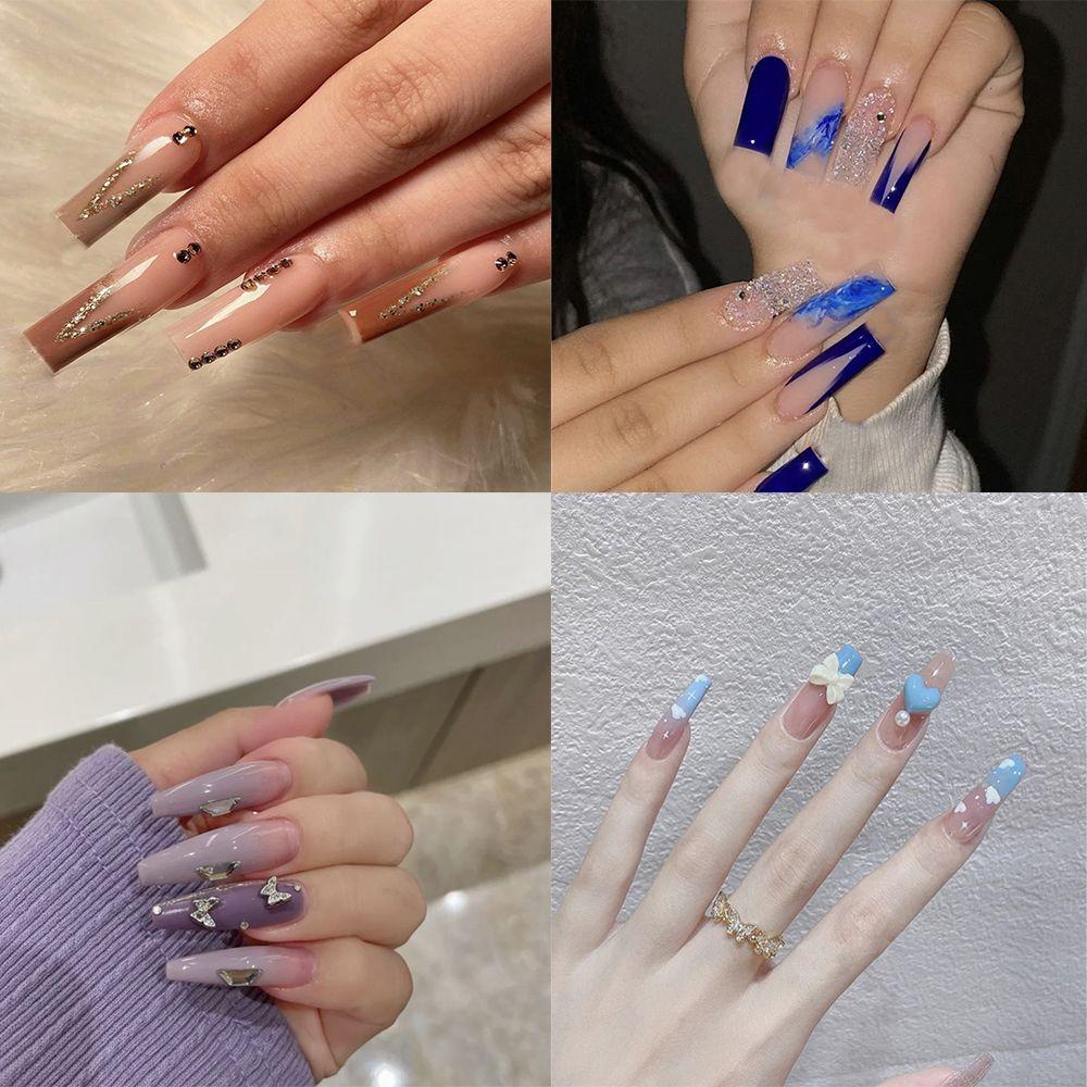 Hộp 24 Móng Tay Giả Che Phủ Toàn Diện Chất Lượng Cao