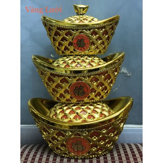 ĐẾ HÌNH THỎI VÀNG LƯỚI CARO