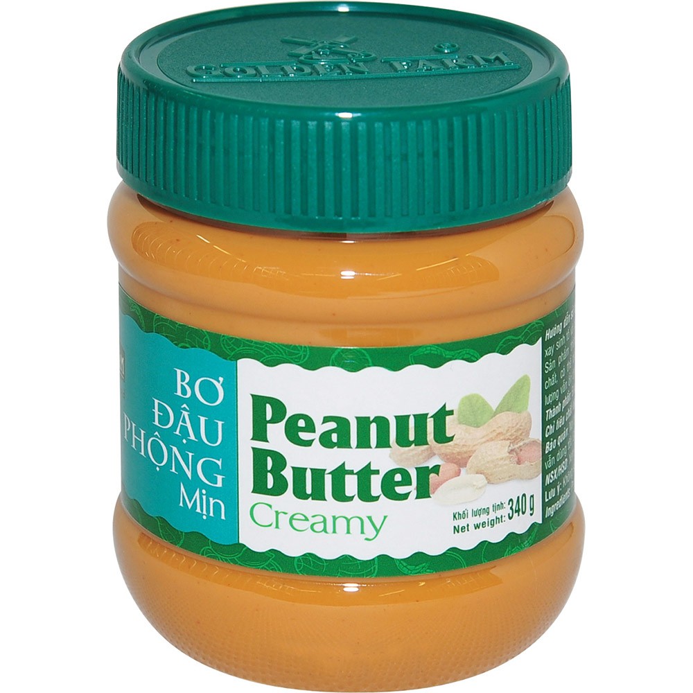 Bơ đậu phộng hạt / xay mịn Golden farm 340g