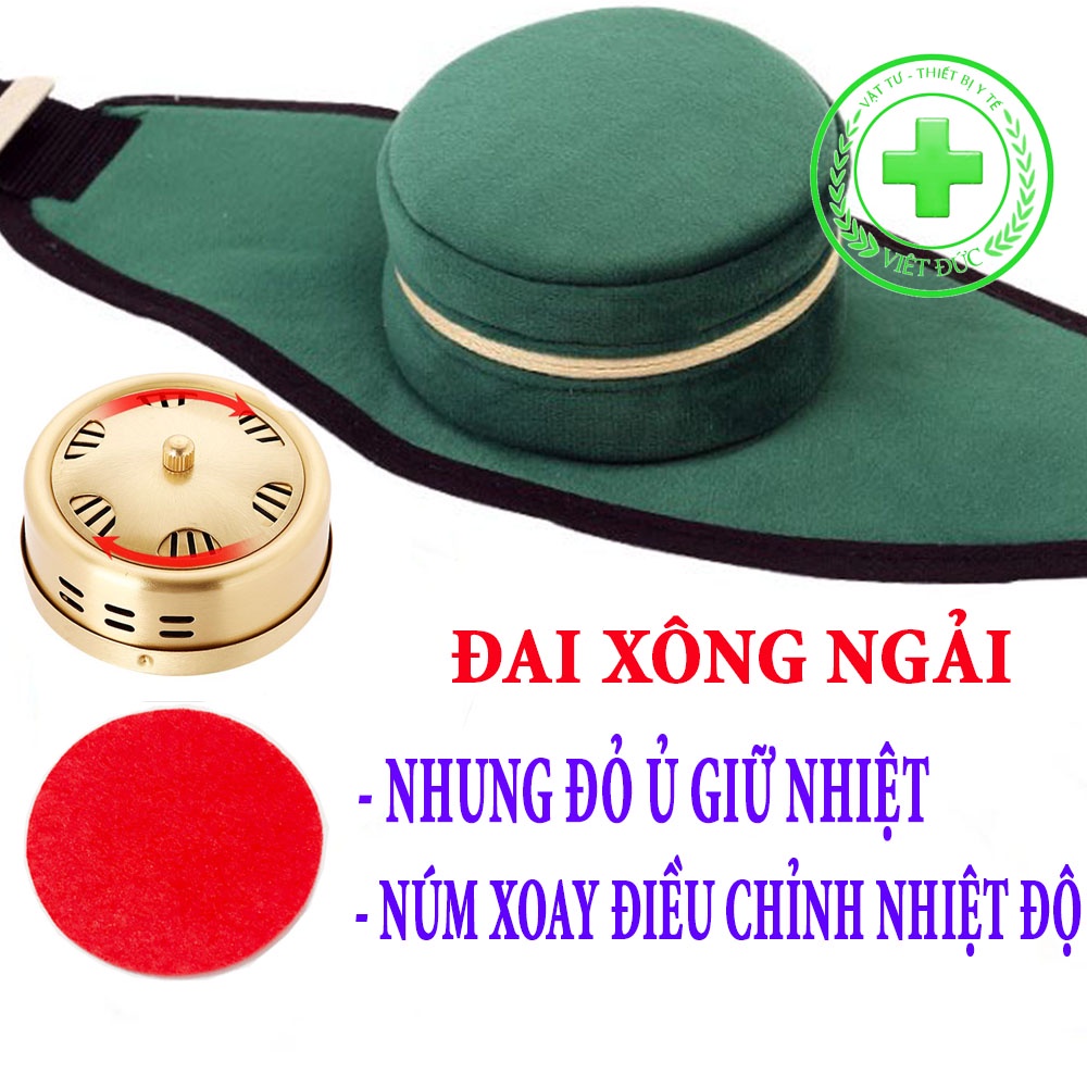 { LOẠI 1 ĐIỀU CHỈNH NHIỆT + NHUNG GIỮU NHIỆT } Đai xông ngải cứu