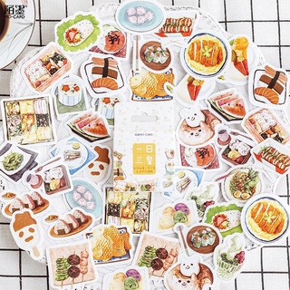 HỘP 45 STICKER THỨC ĂN VER2