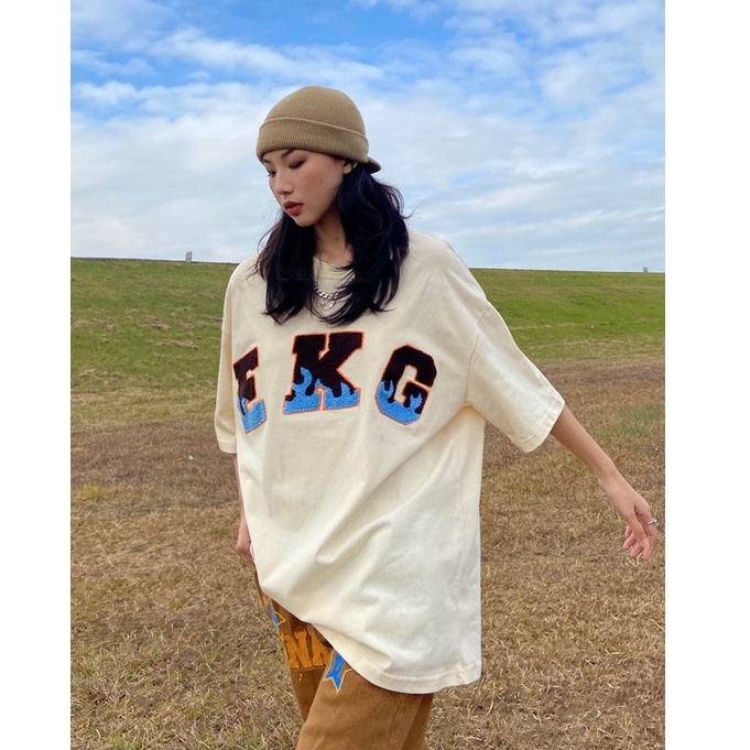 Áo Thun Tay Ngắn Cổ Tròn Dáng Rộng In Họa Tiết Thời Trang Cho Nữ