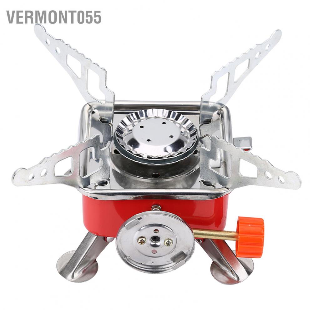 Vermont055 Portable Mini Outdoor Folding Metal Camping Gas Stove Furnace Burner Picnic
