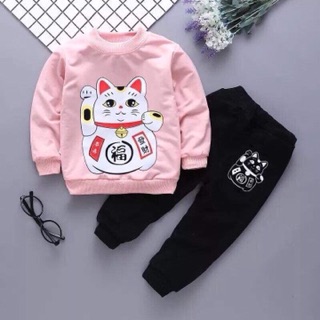Combo 4 bộ nỉ da cá thu đông cho bé