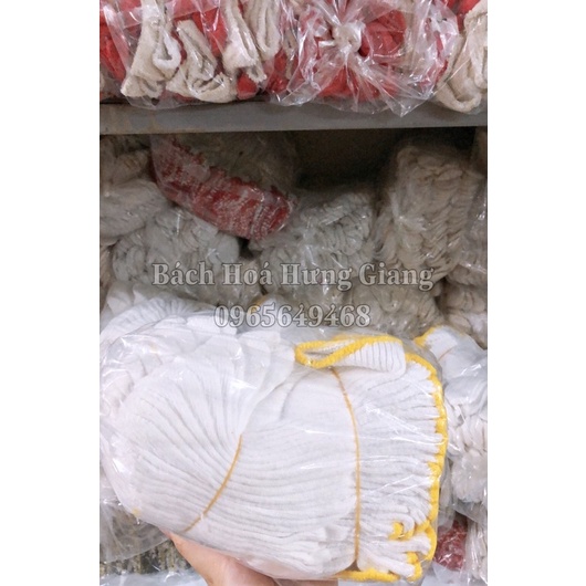 Gang Tay Bảo Hộ POLY Sợi Trắng Mềm Mịn Vải COTTON (Ảnh Thật)